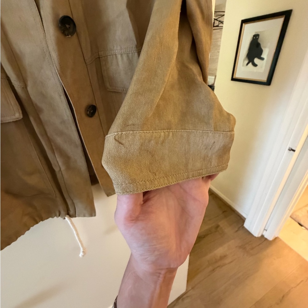ZARA Tan Lightweight Safari Button Jacket - Picture 7 of 7